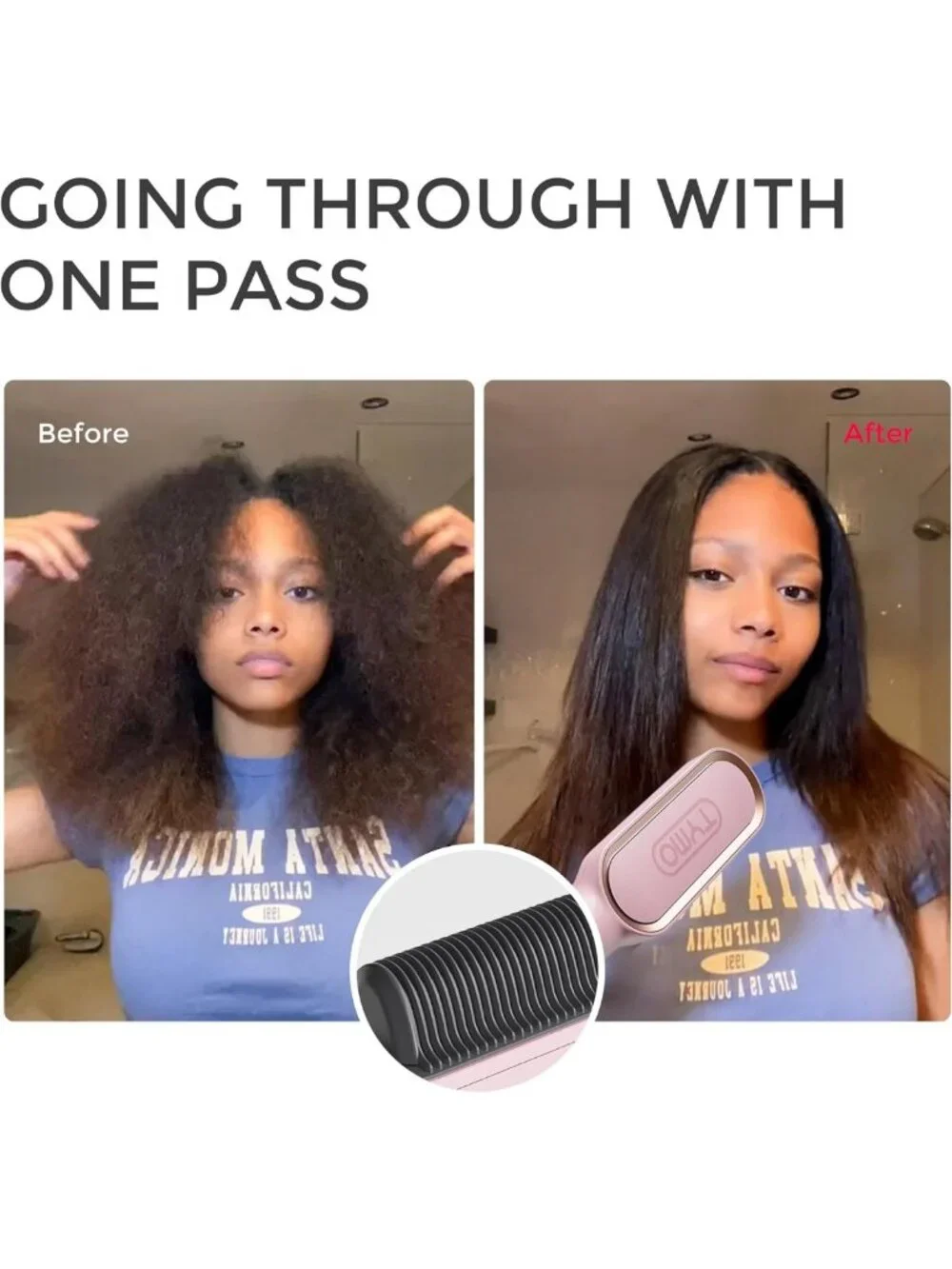 Hot Comb Hair Straightener Brush for Women - Fast Styling, Smooth Finish